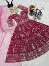 Oc 206 Heavy Faux Georgette With Embroidery Sequence Work Kids Wear Suppliers In India